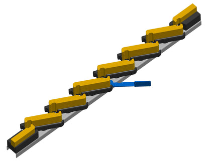 "P70 L.A. Double" (TMS) Adjustable Mechanism for Wooden Shutters – Zip Version