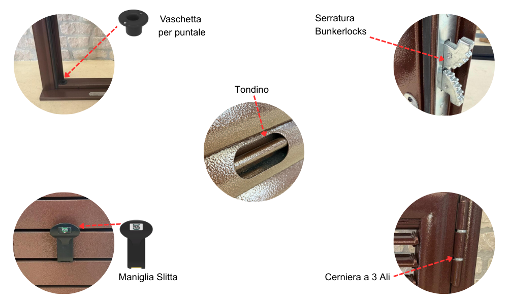 Campione persiana blindata orientabile Security60® arrotondato - dettagli 10