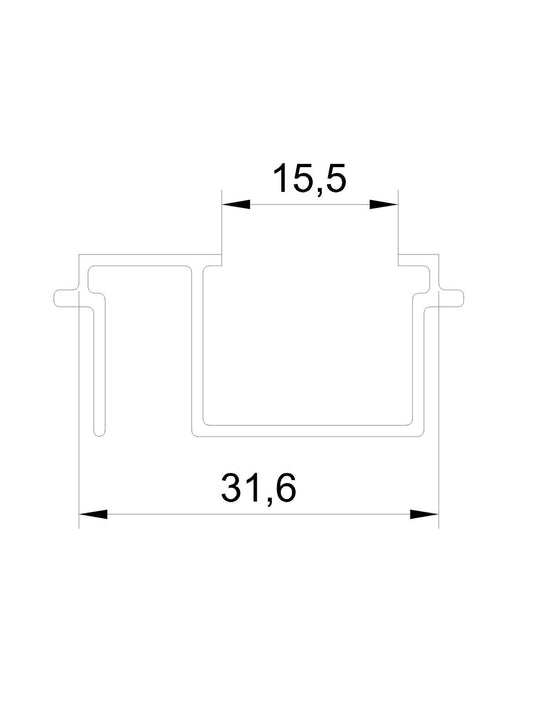 Profilo Posizionatore Veka 60 -  1.60 mt