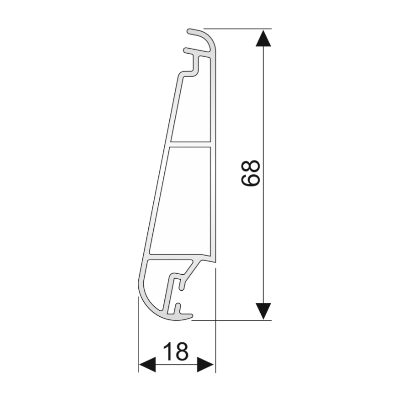 KOMMERLING 70 Evolution – Versione P70 Rotary - Lamella con misure