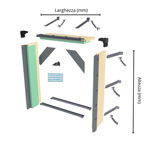 SEC60 SUPER Semi-Finished Thermal Frame – Wood + EPS Panel (300mm Depth)