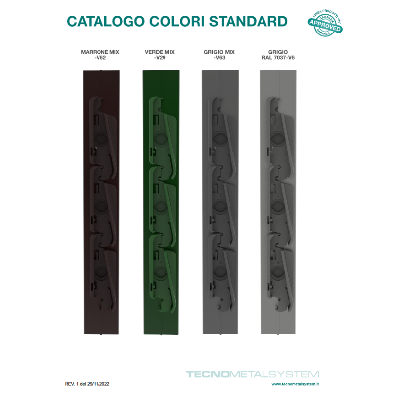 Catalogo con colori standard