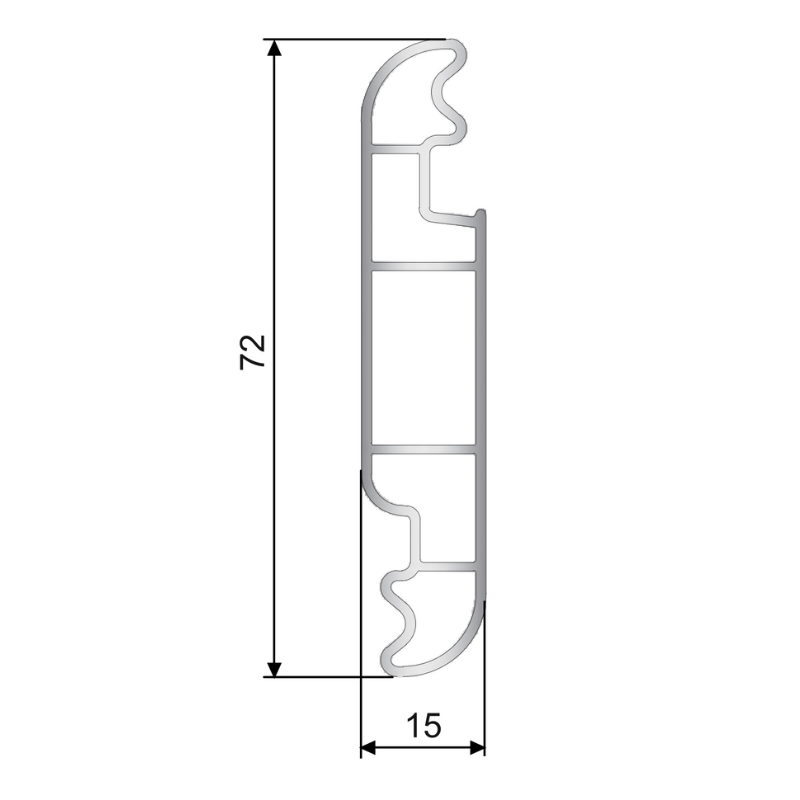  SALAMANDER 55 – Versione Rotary  - misure lamella
