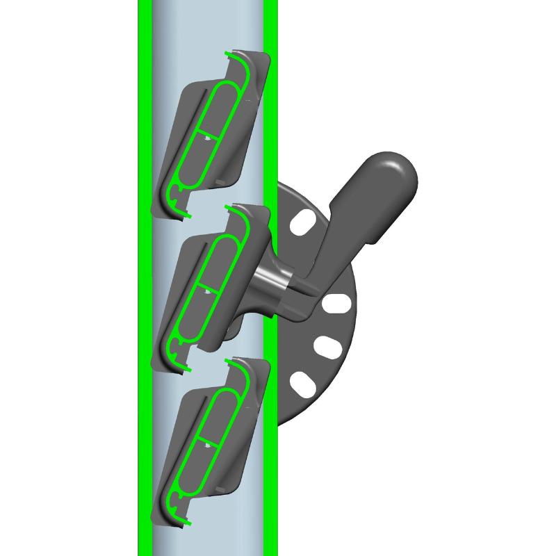 KOMMERLING Evolution – Versione Preziosa Rotary - meccanismo con leva a scatto