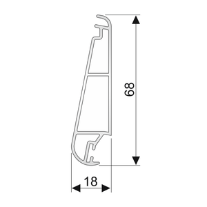  KOMMERLING 70 Evolution – Versione P70 Leva Zip - misure lamella
