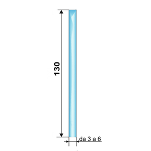 New Glass - lamella con misure