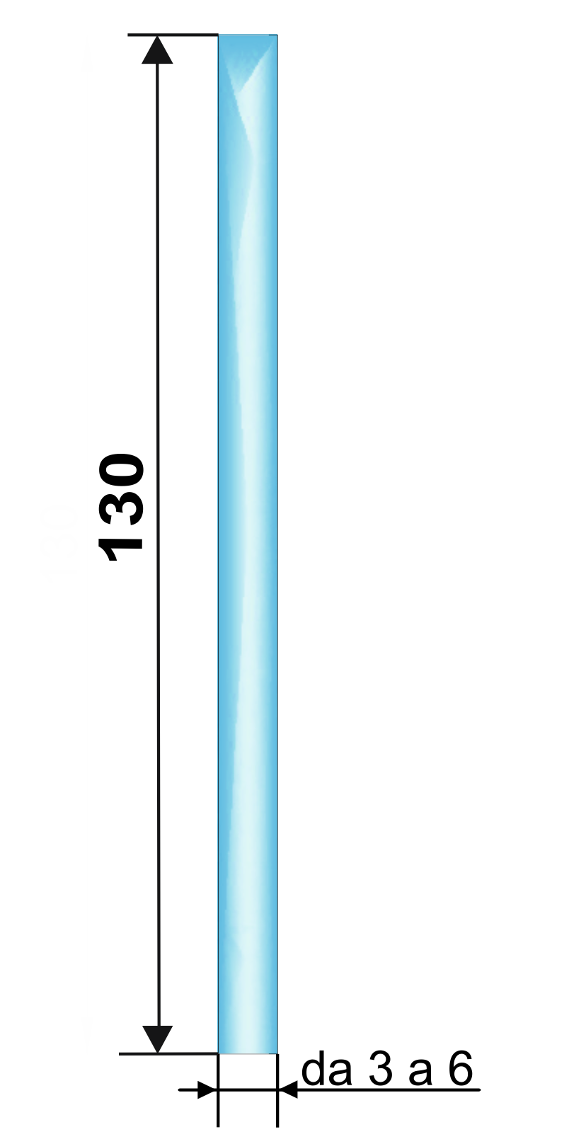"New Glass" Adjustable Mechanism (TMS) for Glass Shutters – H. 130 mm, Thickness 4/5/6 mm