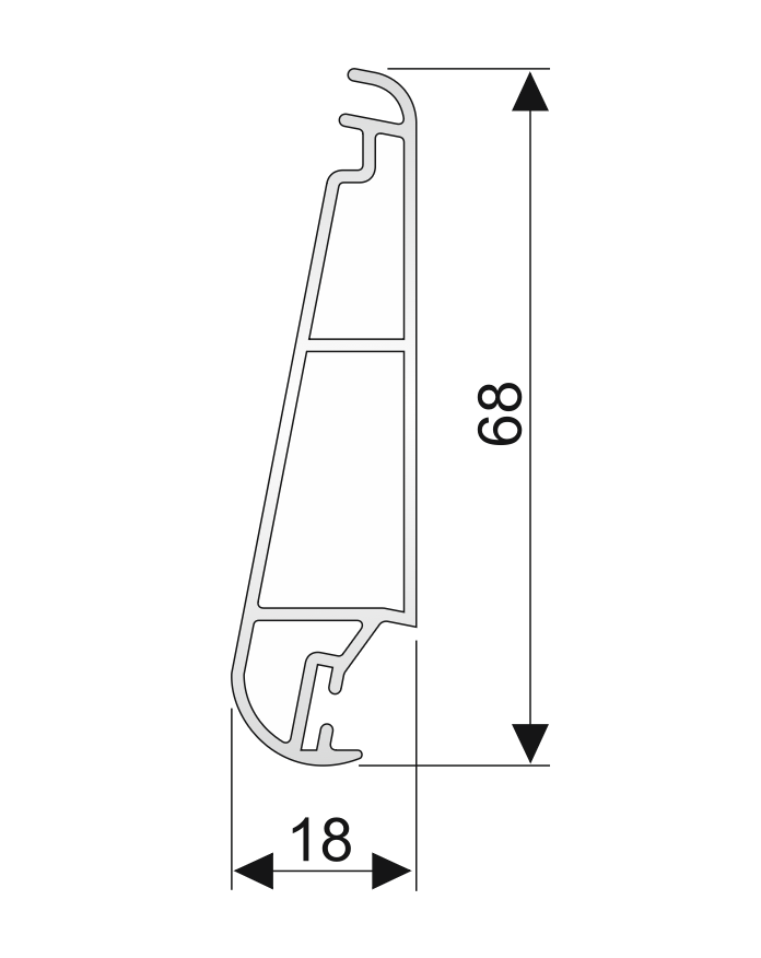 Meccanismo orientabile "KOMMERLING P70 Evolution" (TMS) per persiane in PVC – Versione Rotary