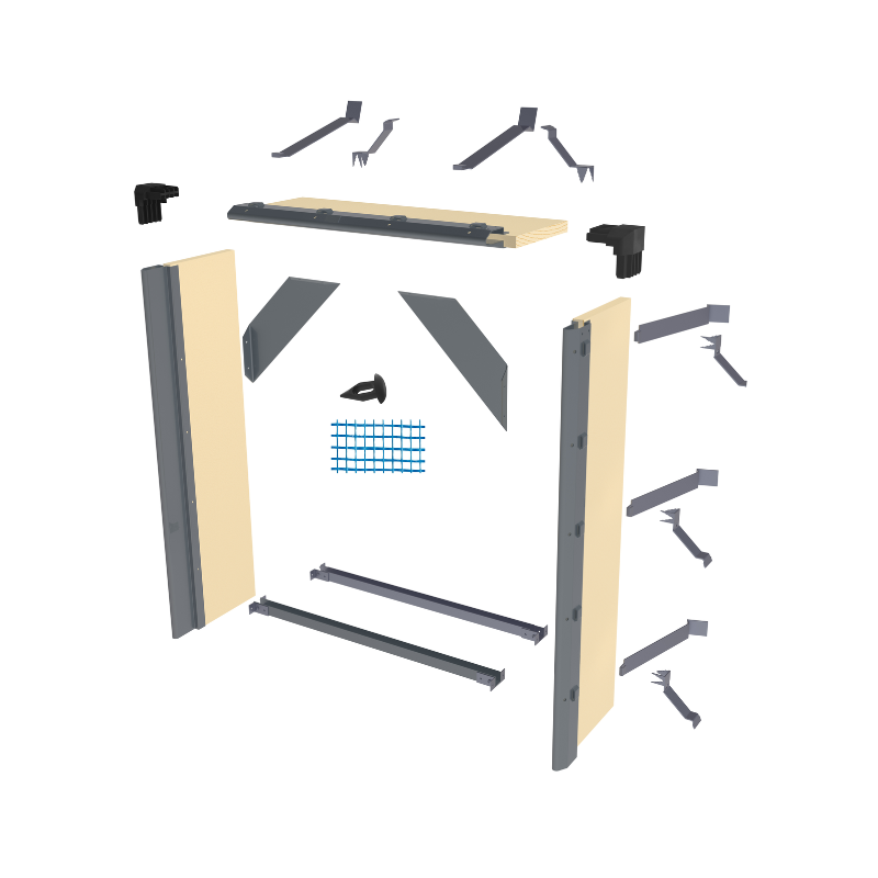 Controtelaio con accessori