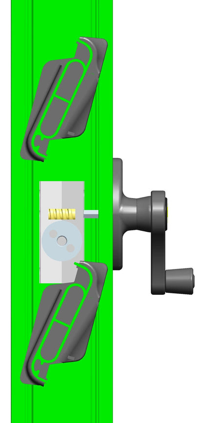 Meccanismo orientabile "KOMMERLING Preziosa Evolution" (TMS) per persiane in PVC – Versione Rotary