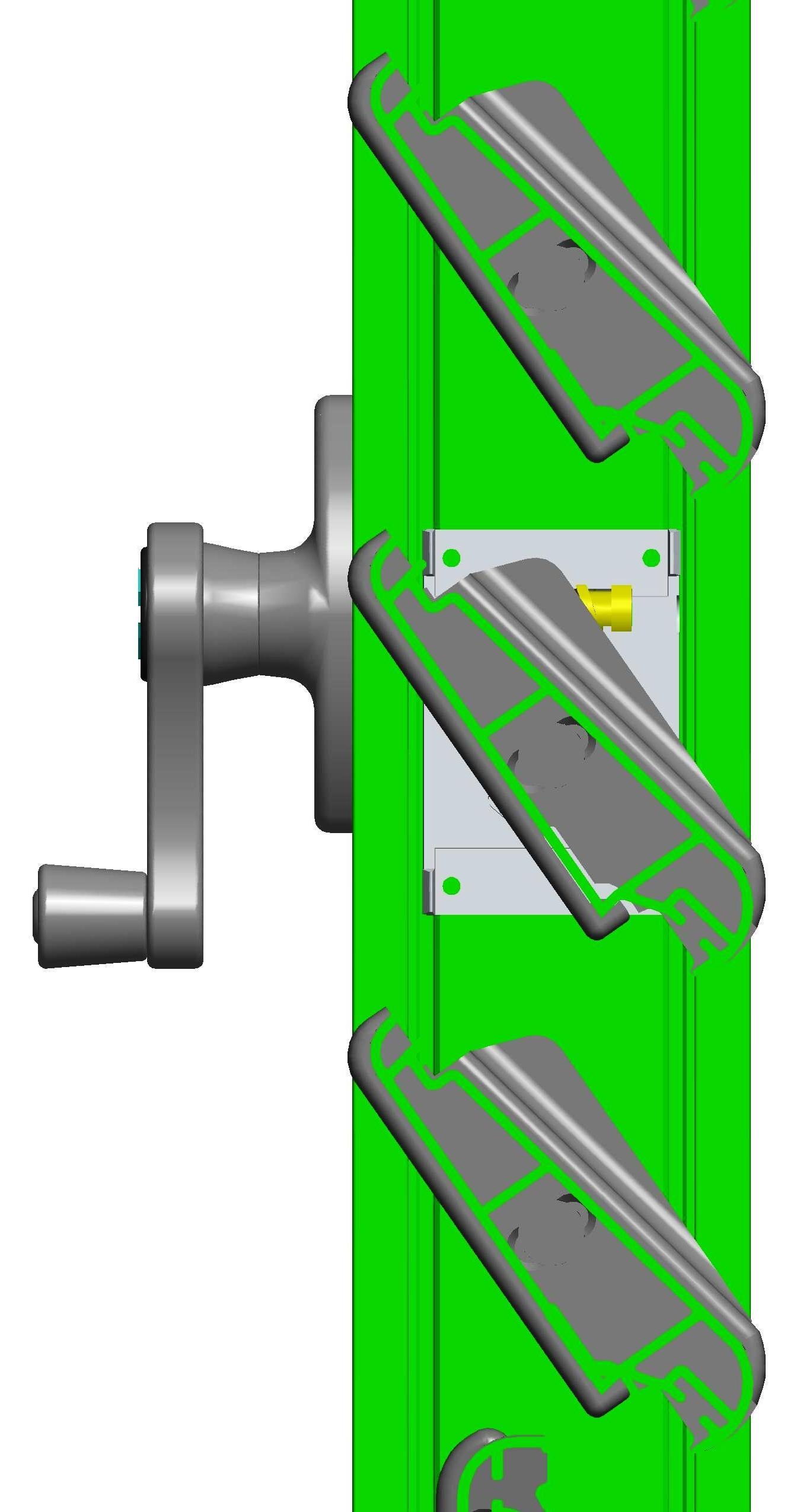 Meccanismo orientabile "KOMMERLING P70 Evolution" (TMS) per persiane in PVC – Versione Rotary