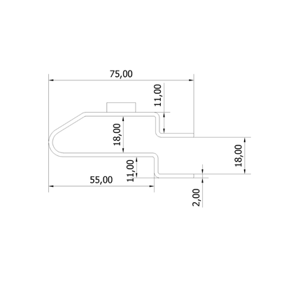 Profilo per controtelaio + misure